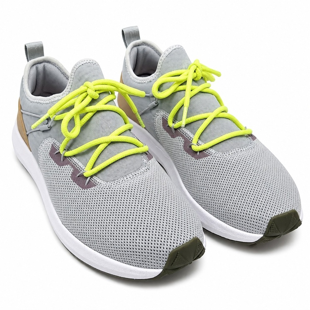 THE NORTH FACE Surge Highgate Training Sneaker Mens Sz 12 Gray/White/Neon GUC